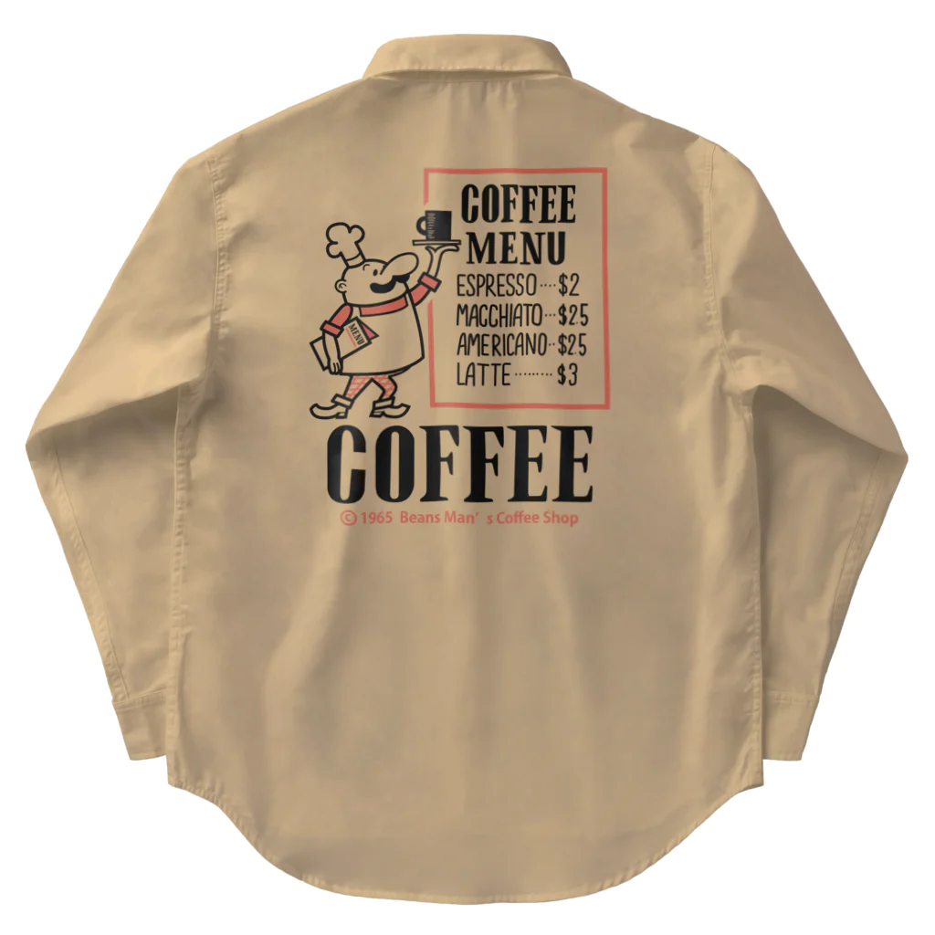 Design For EverydayのビーンズマンのCOFFEE SHOP Work Shirt