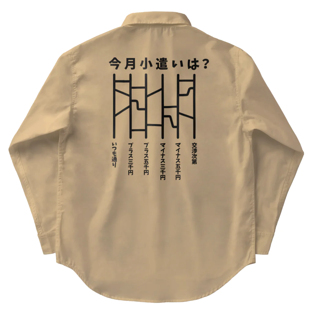 ハナのお店の今月小遣いは？（あみだくじ） Work Shirt