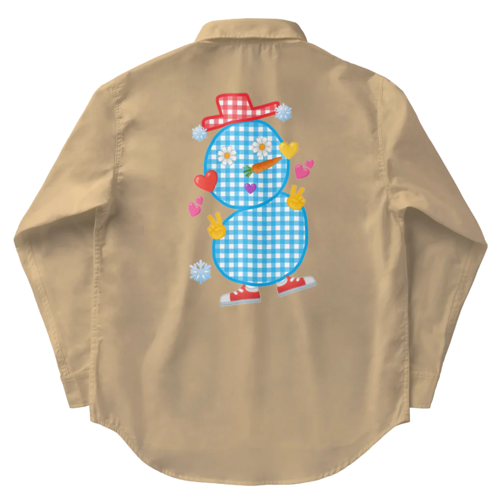 Happyーpop28c🎵のsnowmanman Work Shirt