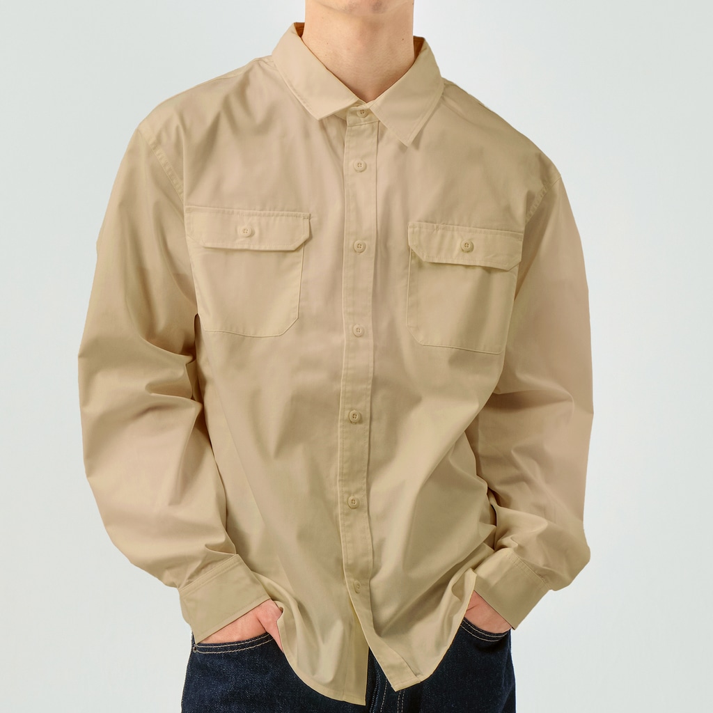 メシテロタイプ（飯テロTシャツブランド）のハニーバター（アレンジトースト ビンテージ風） Work Shirt