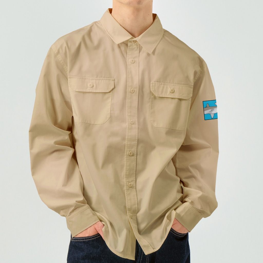 LalaHangeulの撞木鮫(シュモクザメ) Work Shirt