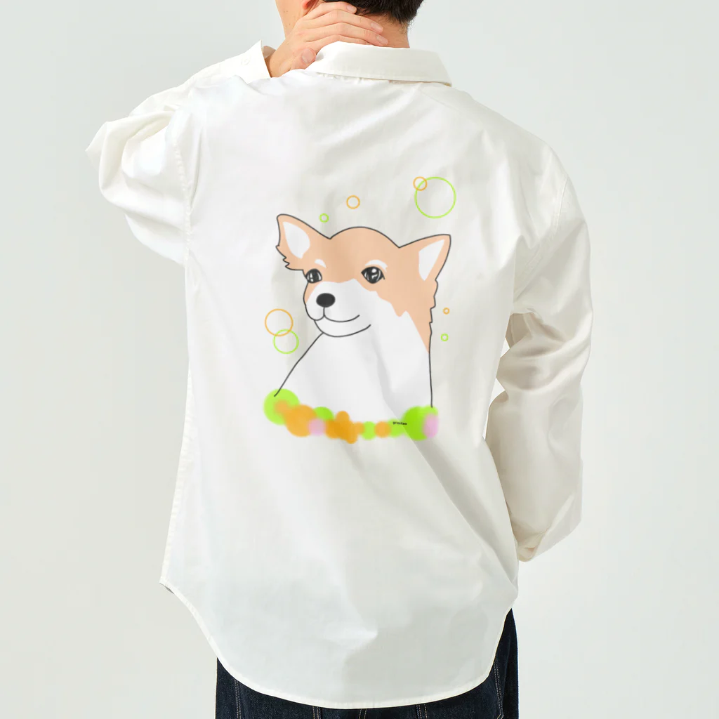 greetenのチワワ癒し犬 Work Shirt