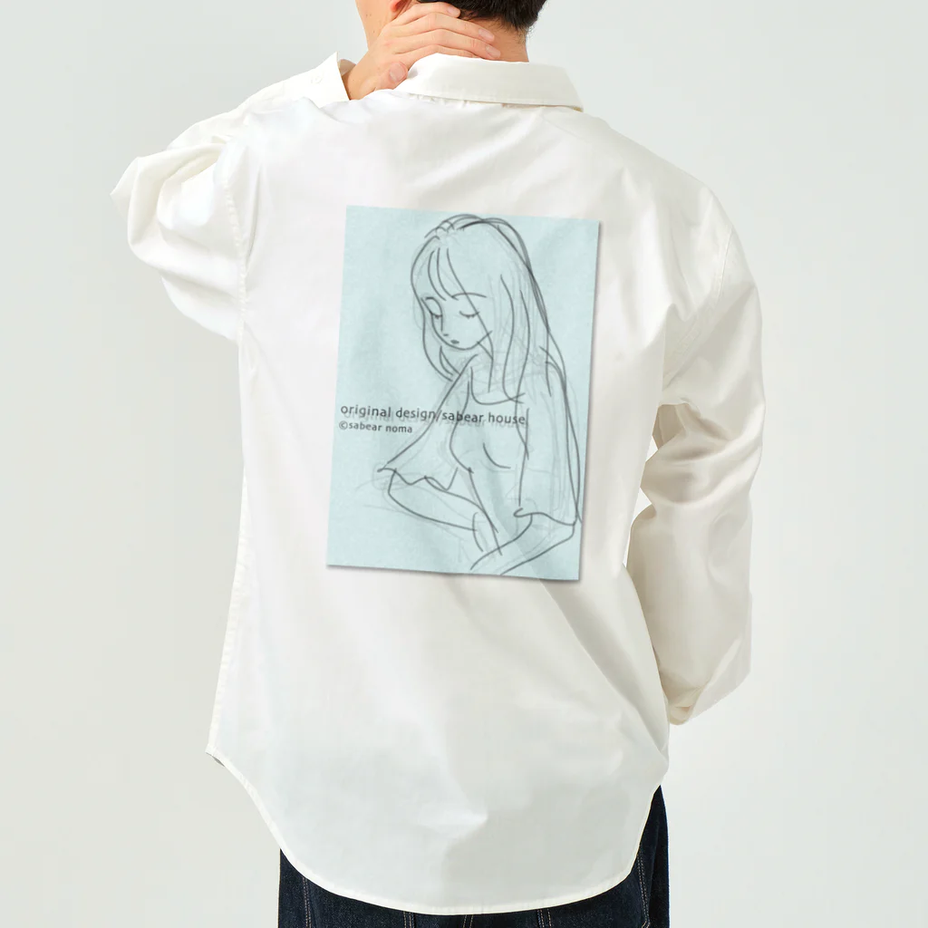 obosa_DENS/SABEAR_shop ＠SUZURIのrough drawing girl-1_ウェア Work Shirt