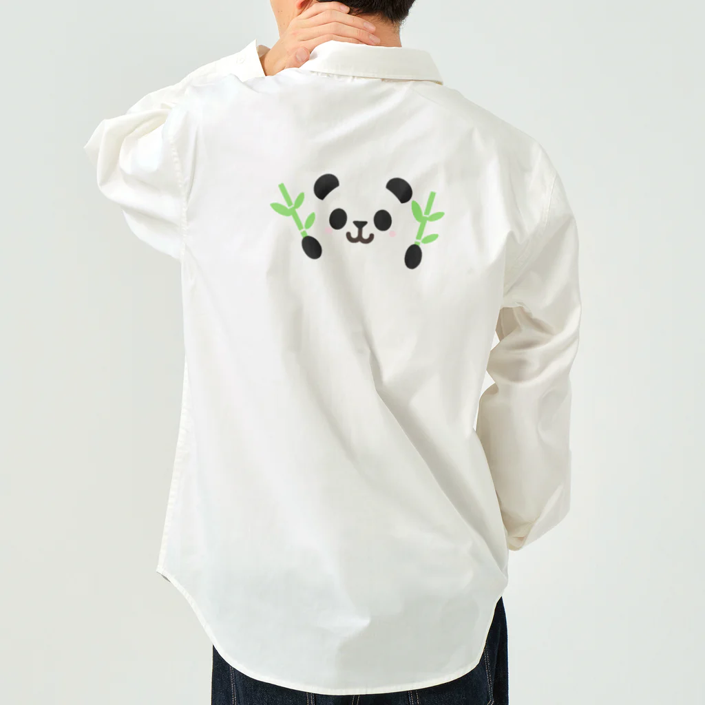 えいこせんせいの「にこにこパンダ」の笹ニコニコパンダ Work Shirt