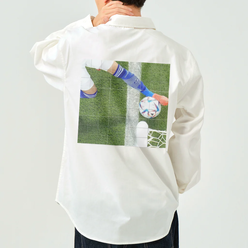 つ津Tsuの線出てない サッカー日本代表2022Wカップ ワークシャツ