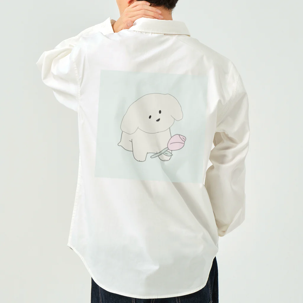 みにゆん　ねこのバラの花とかわいい子犬~ Work Shirt