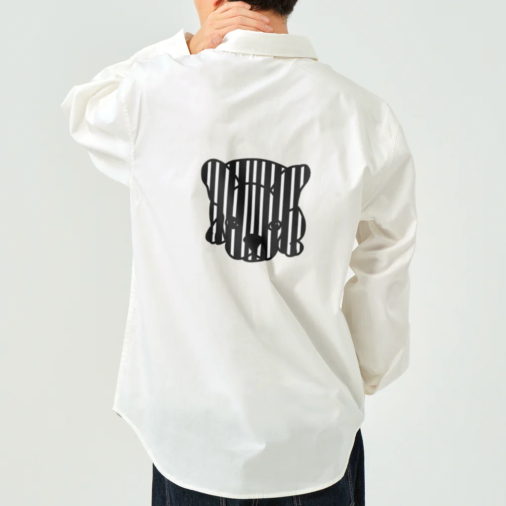 みつまめこshopのストライプ犬 Work Shirt