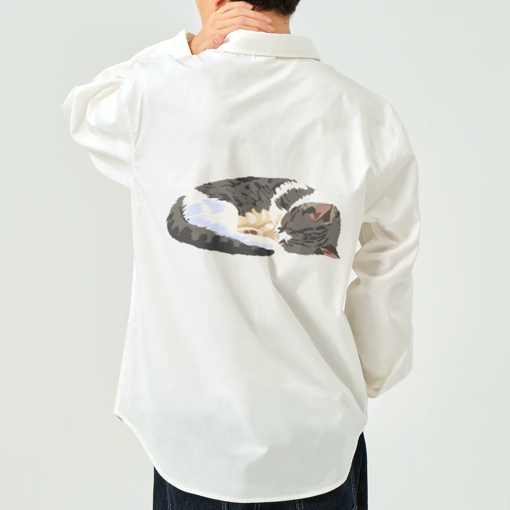 なはるんの丸まる猫 Work Shirt