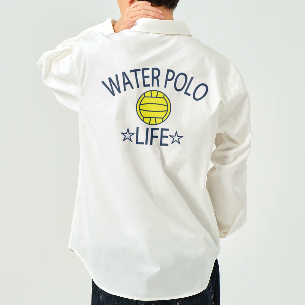 sports_tower スポーツタワーの水球(すいきゅう)(water polo)・アイテム・デザイン・Tシャツ・チームT・かっこいい・かわいい・クラブT・球技・得点・ボール・選手・ポジション・部活・スポーツ・シンプル・チームワーク ワークシャツ