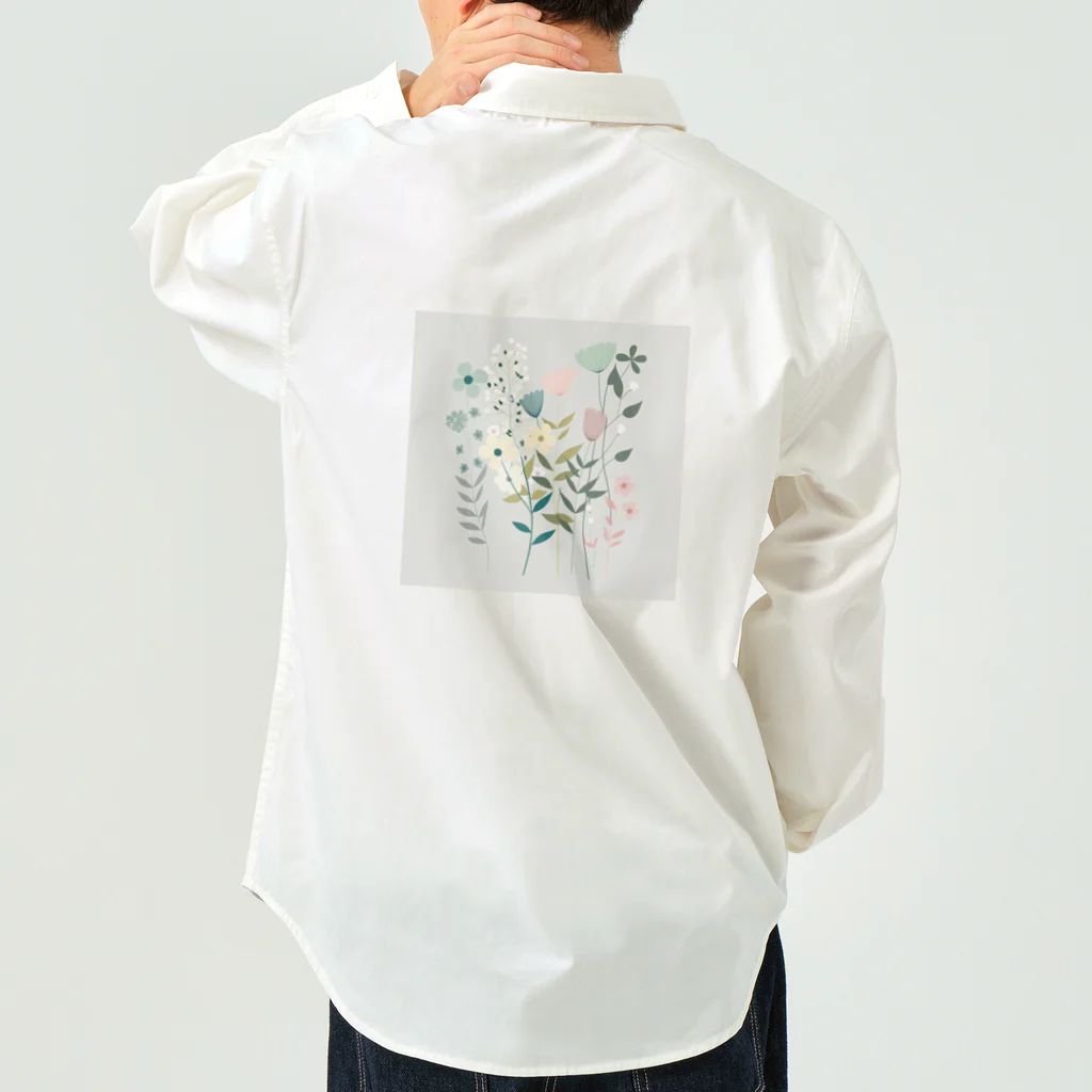 SuRa/AIイラストのPastelFlower ワークシャツ