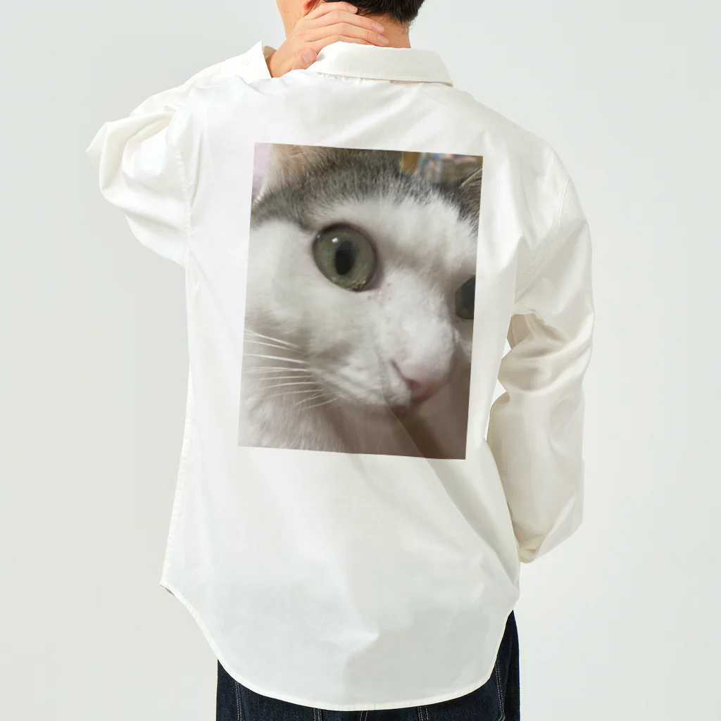 わが家の猫山さん。の猫山さん。はるがきた。 ワークシャツ