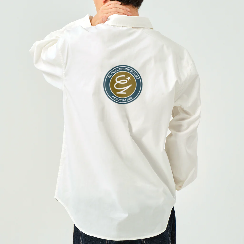 miyakojima_baseのグローバルドローンフライト協会ロゴ Work Shirt