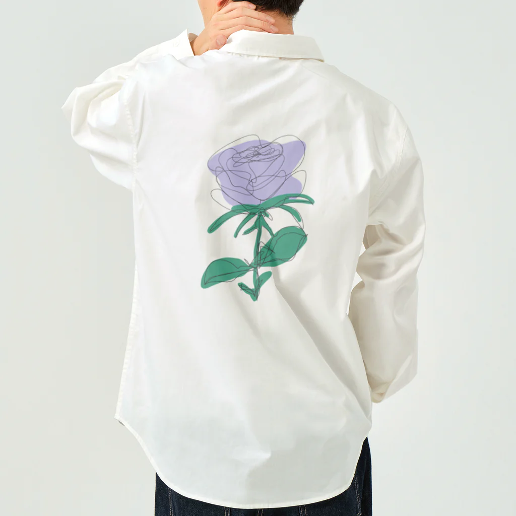 サラスシのmy ROSE パープル Work Shirt