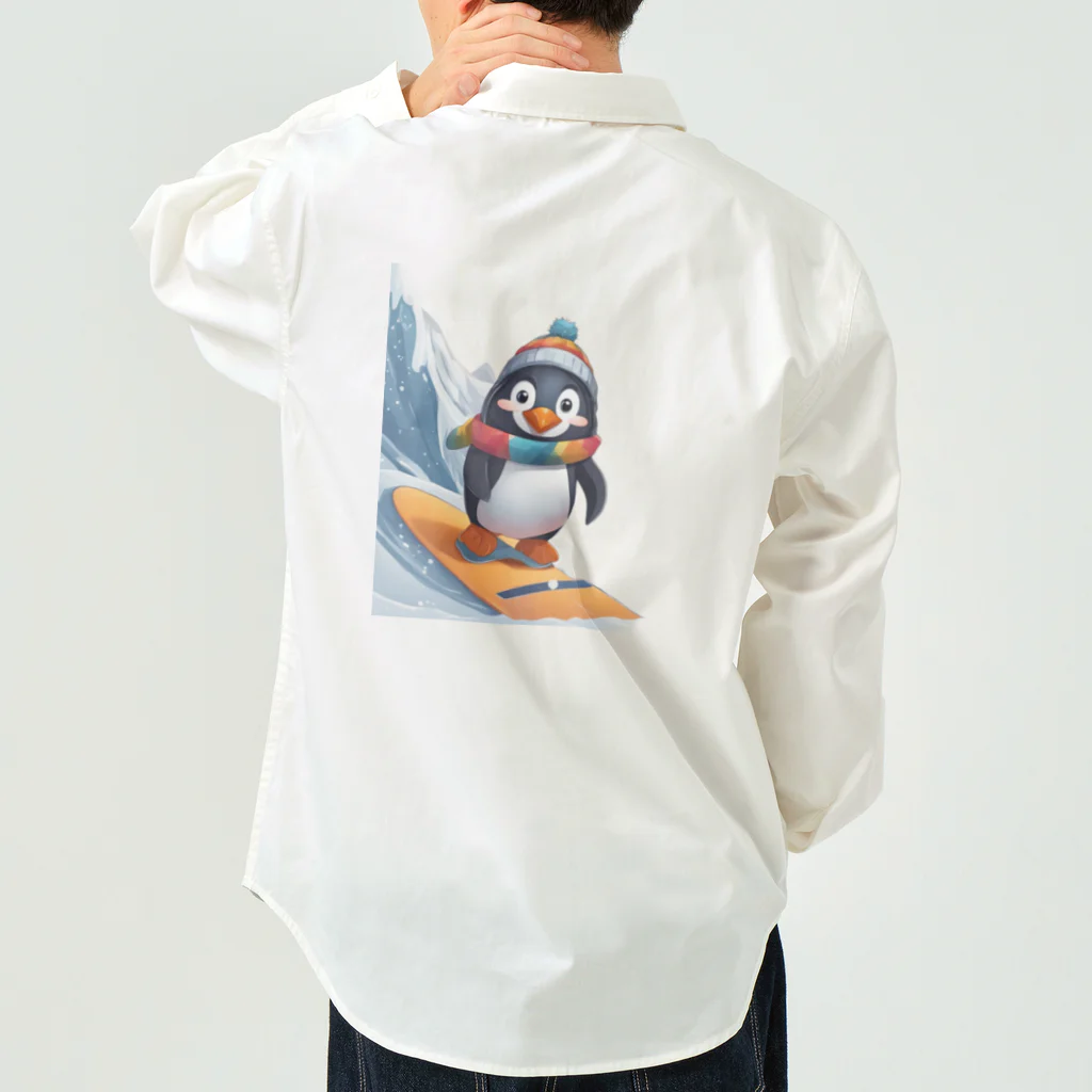Gloriousのペンギンの冒険スノーボードパーティ ワークシャツ