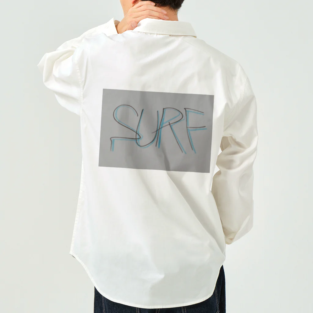 SURF810のSURF 文字(青影) Work Shirt