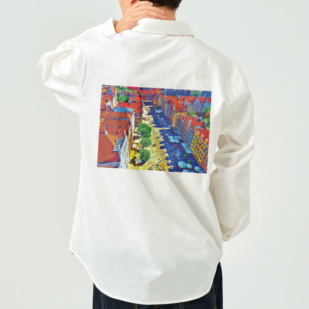 GALLERY misutawoのポーランド グダンスクのドゥーギ広場 Work Shirt