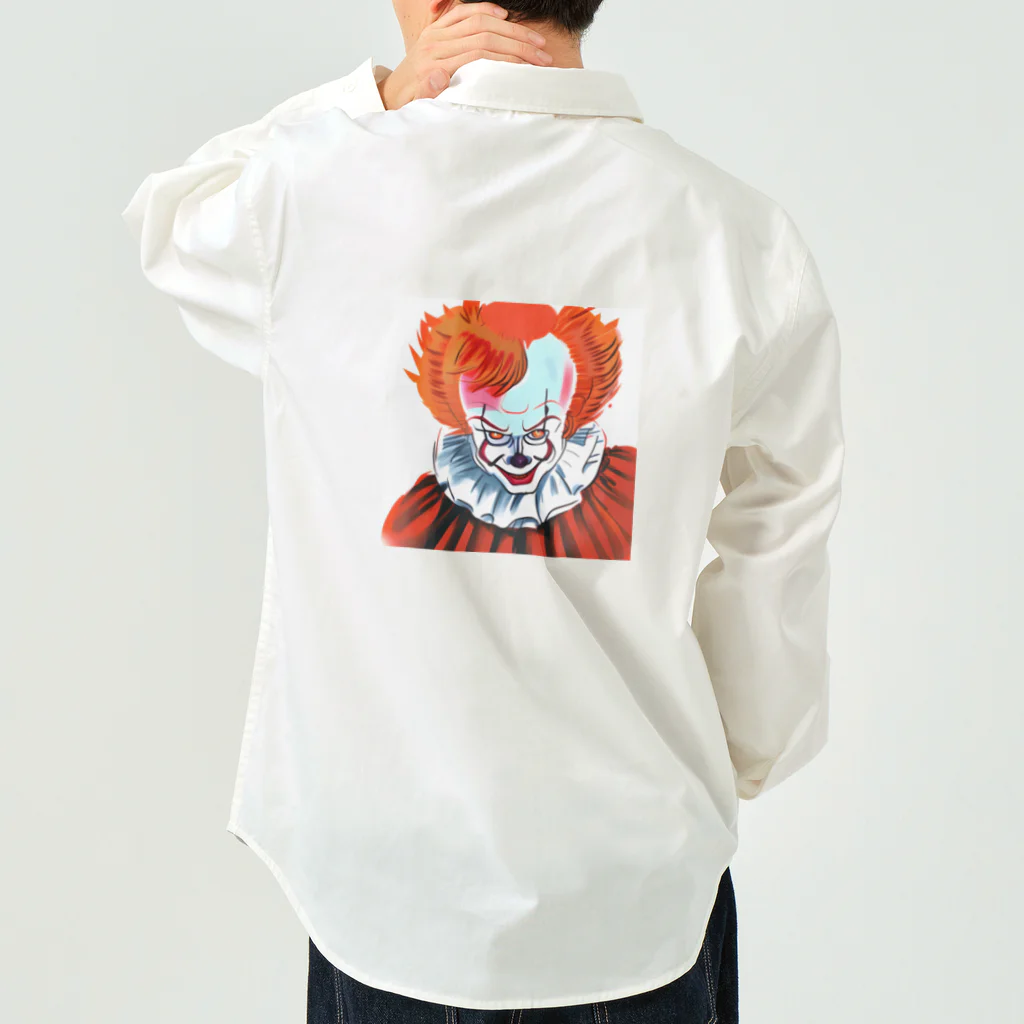 Okuizumoのピエロのイラストのグッズ Work Shirt