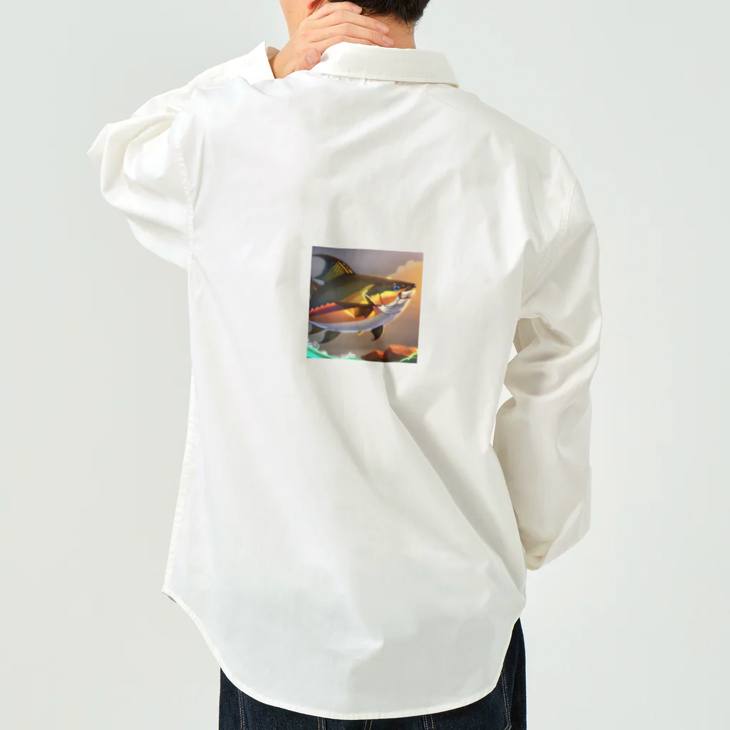 shakotan-hiroの巨大なマグロのグッズ ワークシャツ