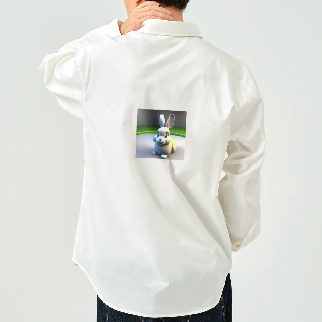 動物好きのともやのかわいい兎の3Dイラストグッズ Work Shirt