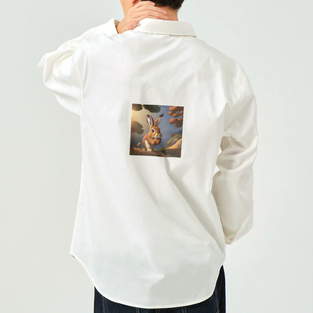 ニコニコマーケットのうさぎとリス Work Shirt