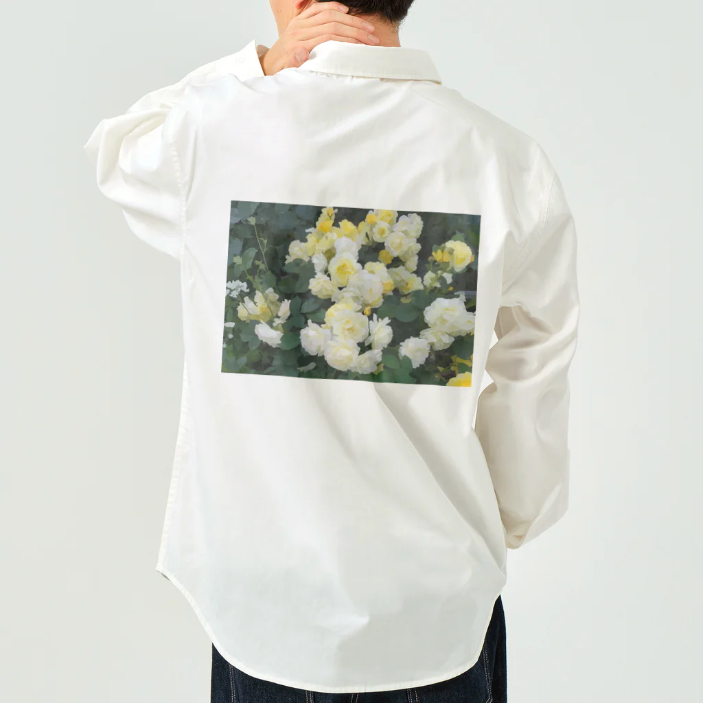 bitpiyoの黄色い薔薇の花 Work Shirt