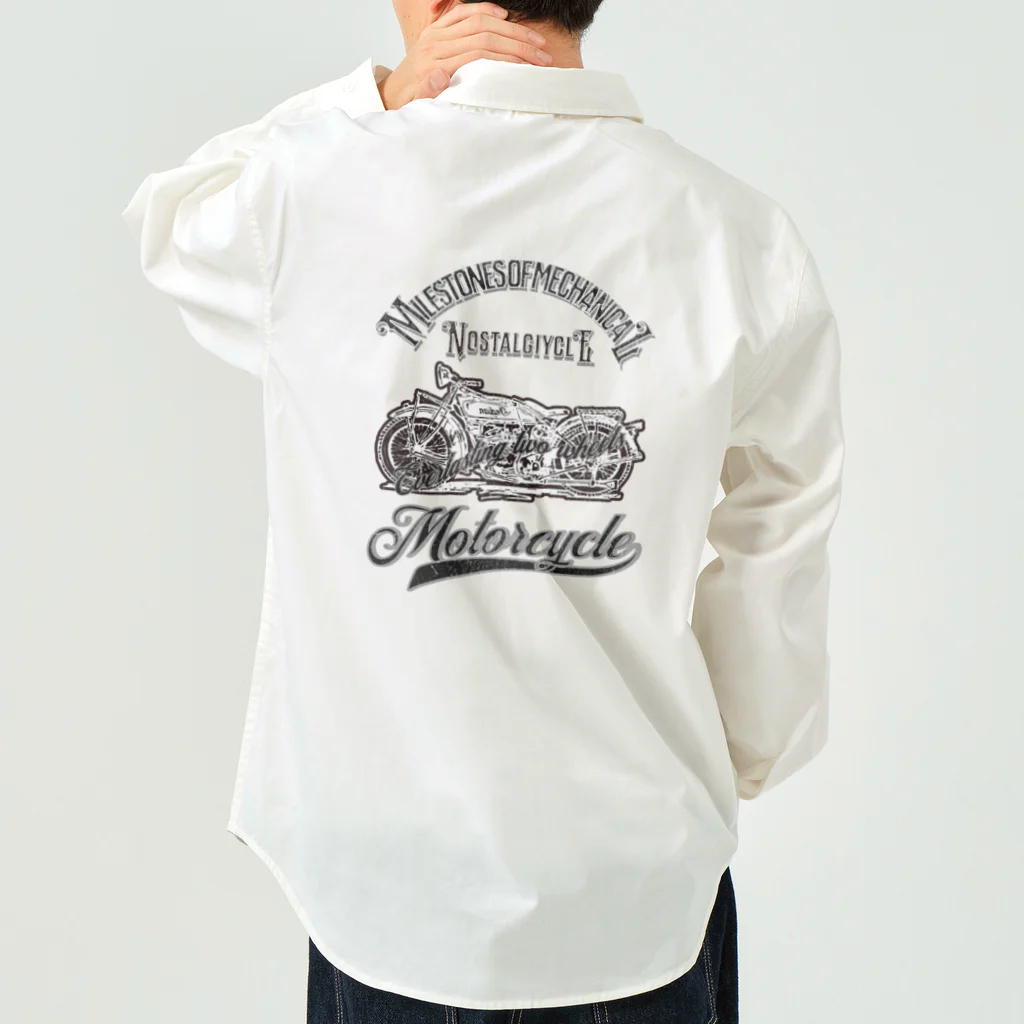 ecoartiqueのノスタルジックル、メカニカルtシャツのマイルストーン ワークシャツ