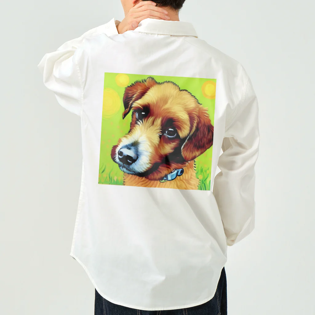 ハッピー・ディライト・ストアの見つめる愛犬 Work Shirt