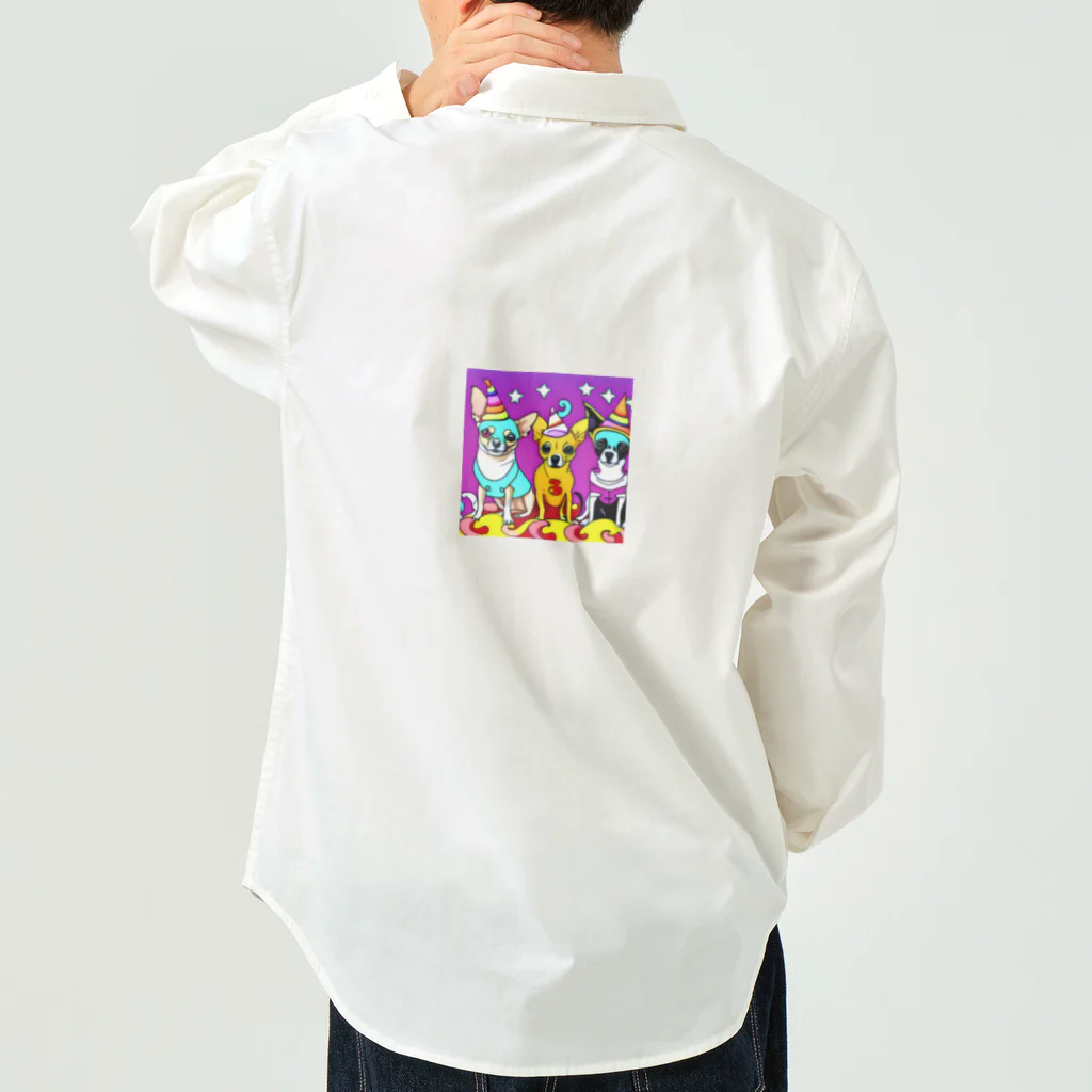 チワワ愛好家ショップのかぼちゃ大騒動！ハロウィン・チワワトリオの楽しいパーティー Work Shirt