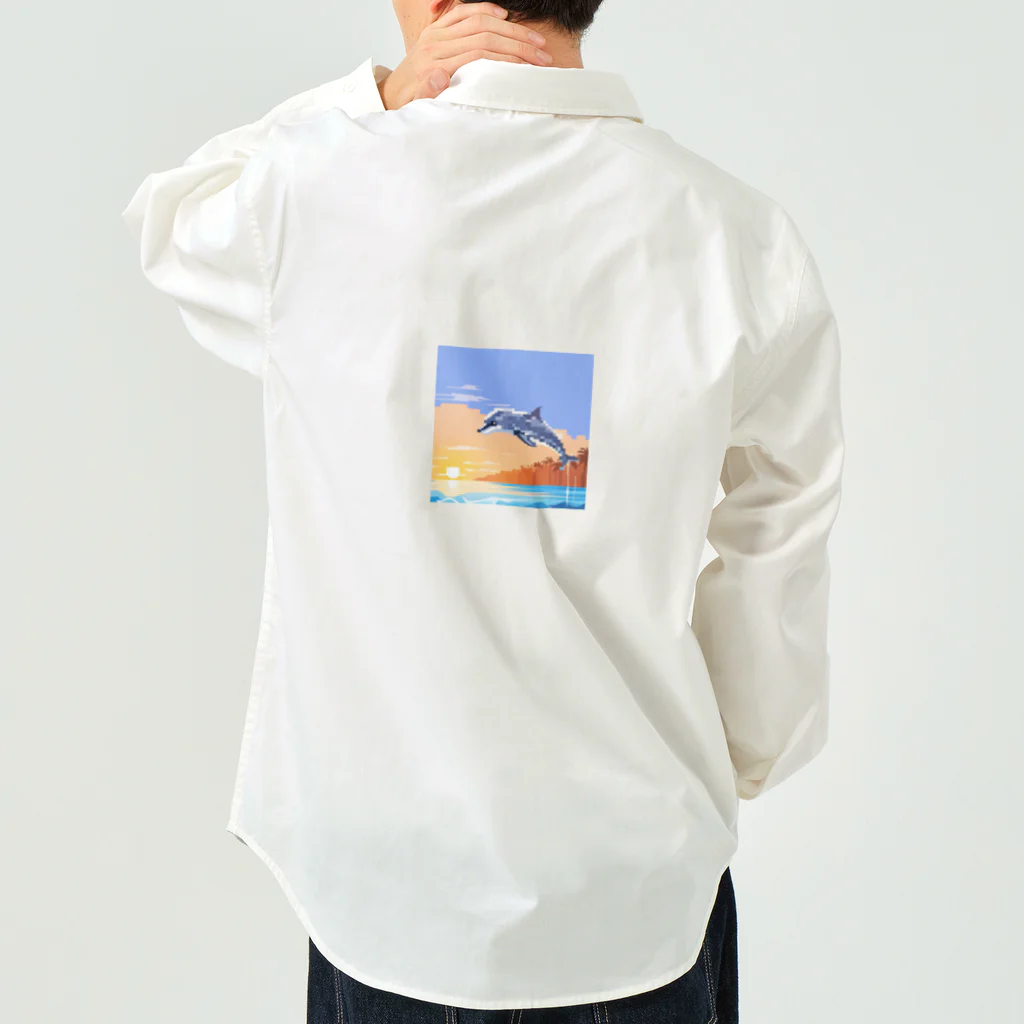 kein-keinのドット絵のイルカ Work Shirt