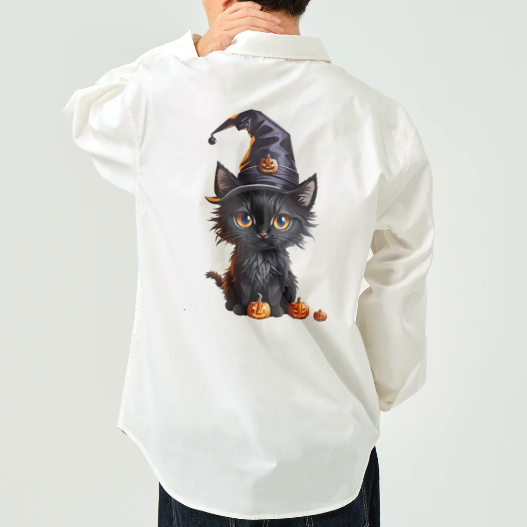 メガグッズの魔女っ子ねこ Work Shirt