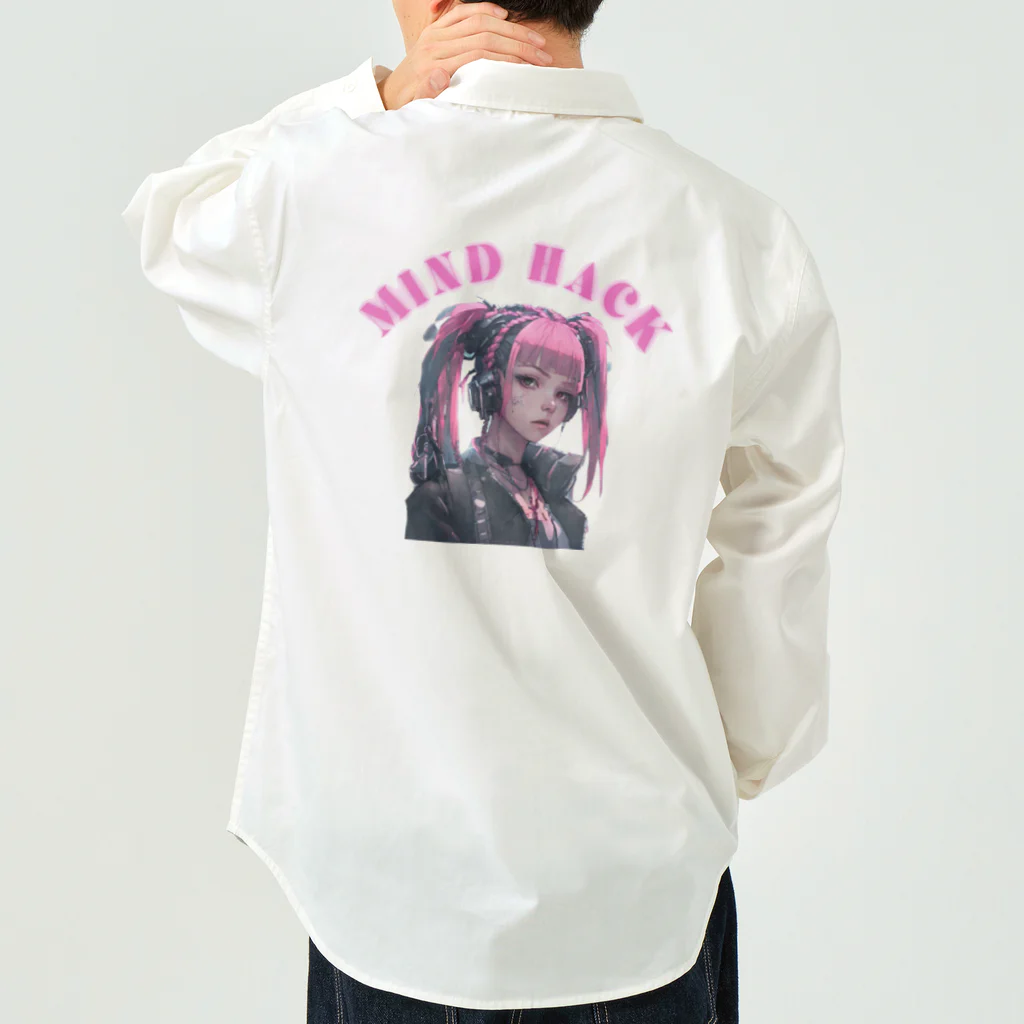 Cyber XXXのサイバーパンク少女　ツインテール ワークシャツ