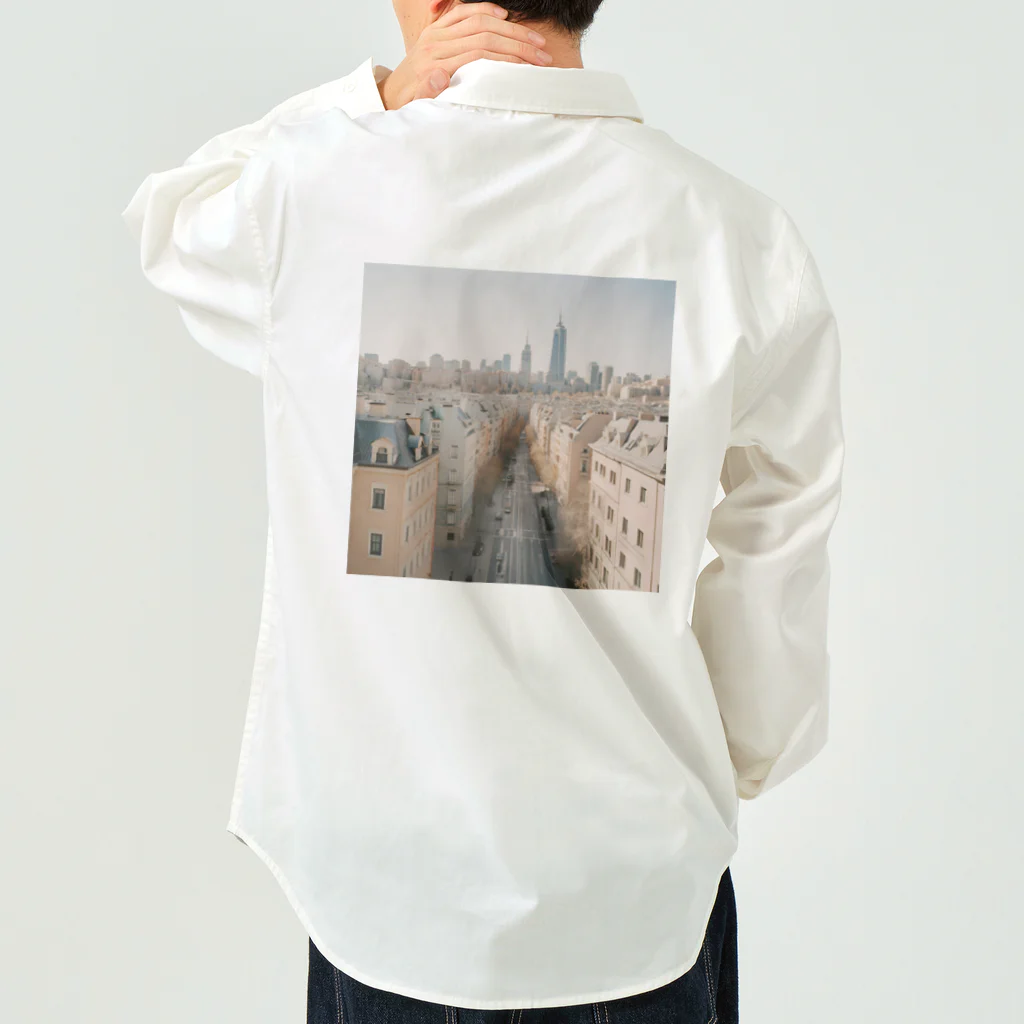 ただの大学生の綺麗なビル街のアイテムグッズ Work Shirt