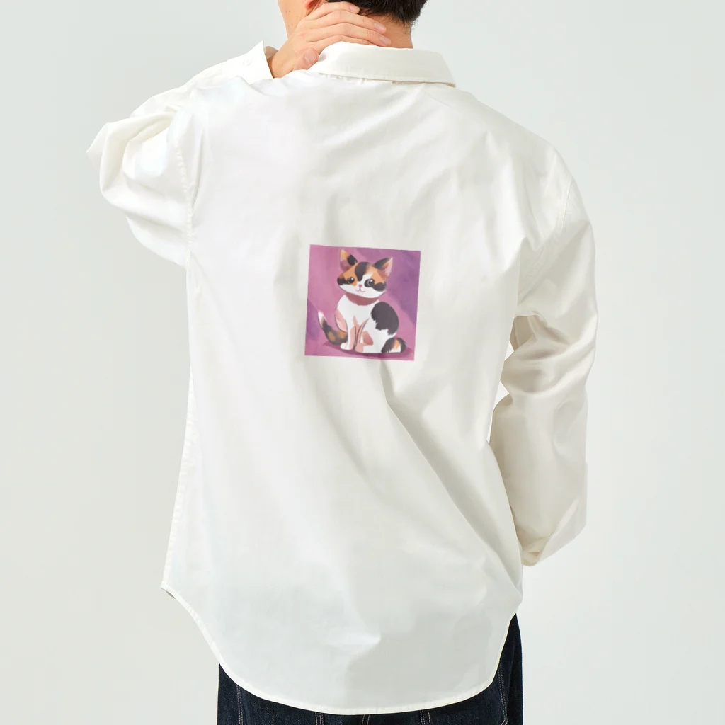 teru011のかわいい　三毛猫　グッズ Work Shirt