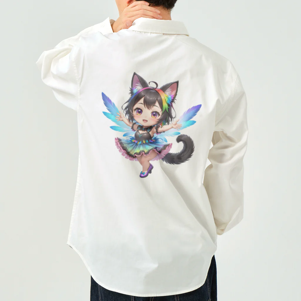 NexDreamの妖精のハロウィンフェス（黒猫2） Work Shirt