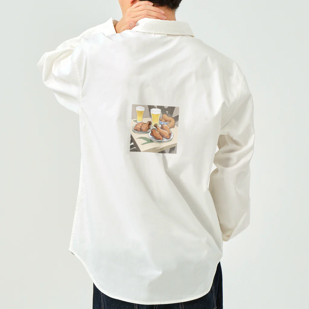 無類の酒好きのビールには唐揚げ Work Shirt