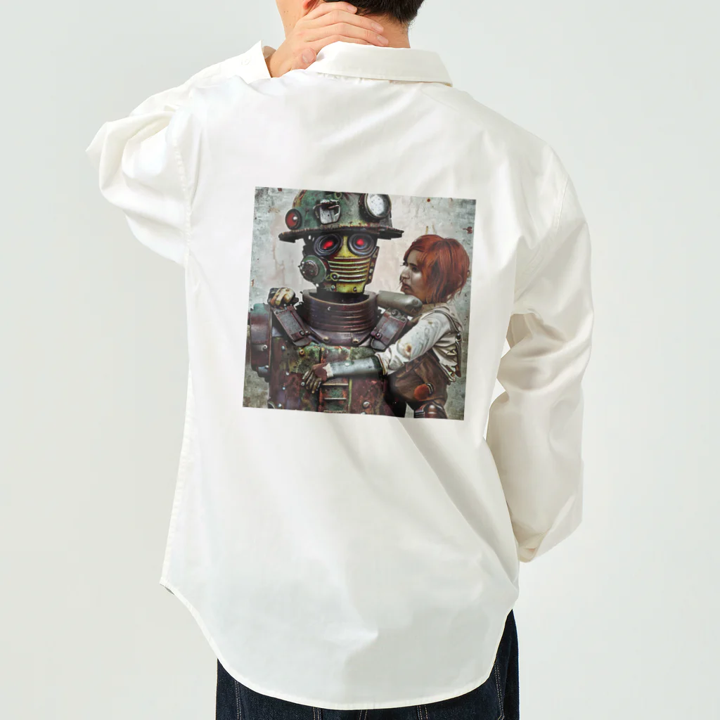 ゾウのロボットと少女 Work Shirt