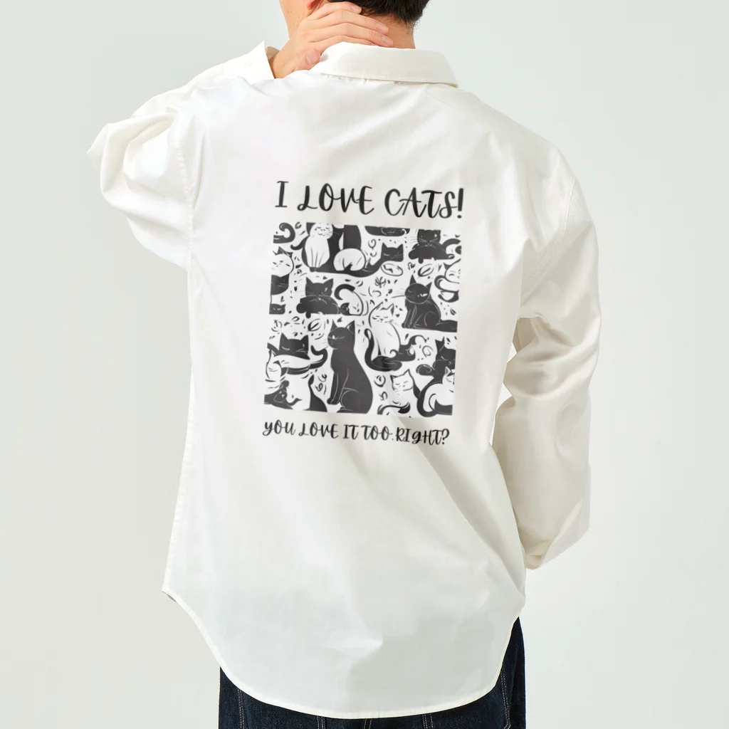 kazu_gの私は猫が好き!（淡色用） Work Shirt