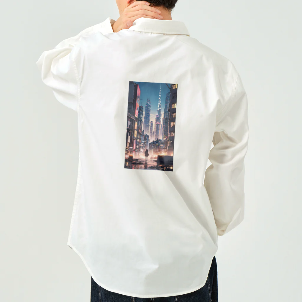 AI職人👨‍🏭のAI「ディストピアに希望の光」 Work Shirt