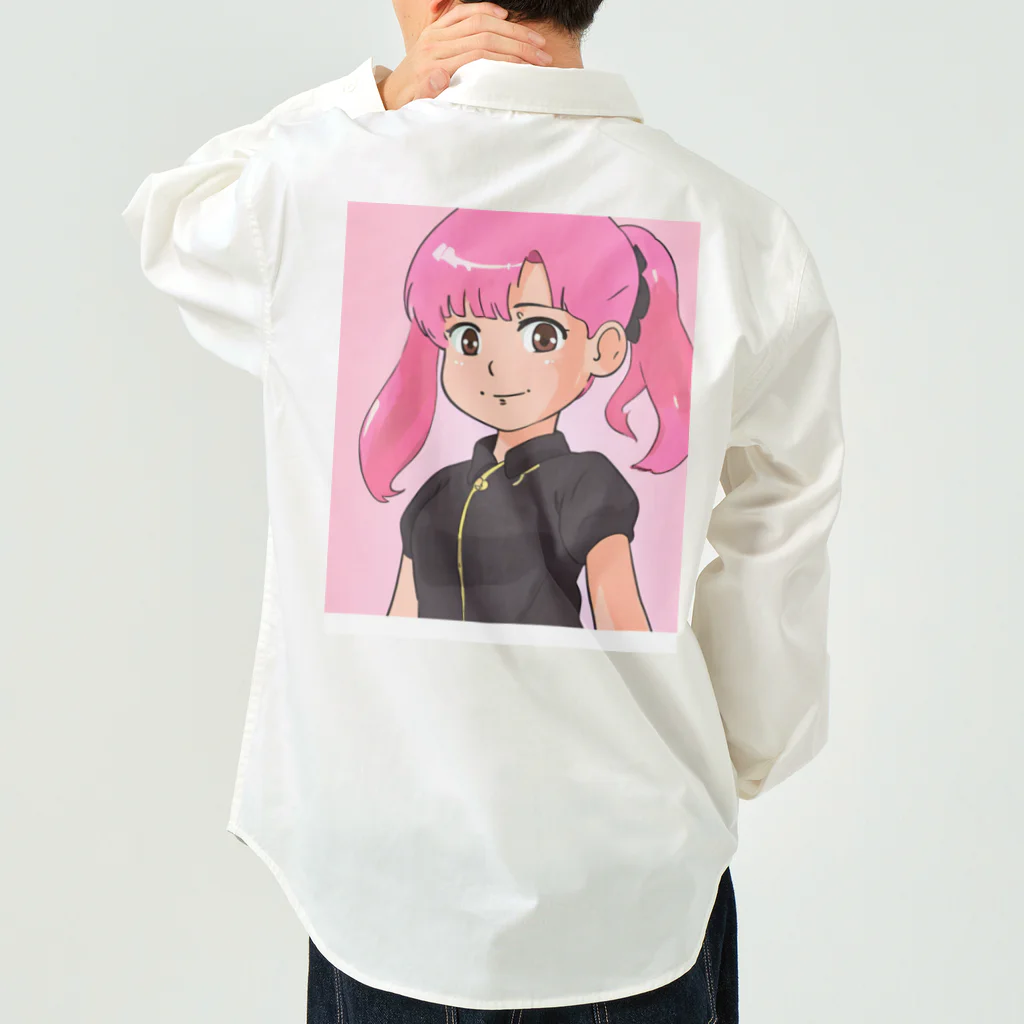 ワンダーワールド・ワンストップのピンク髪の女の子④ Work Shirt