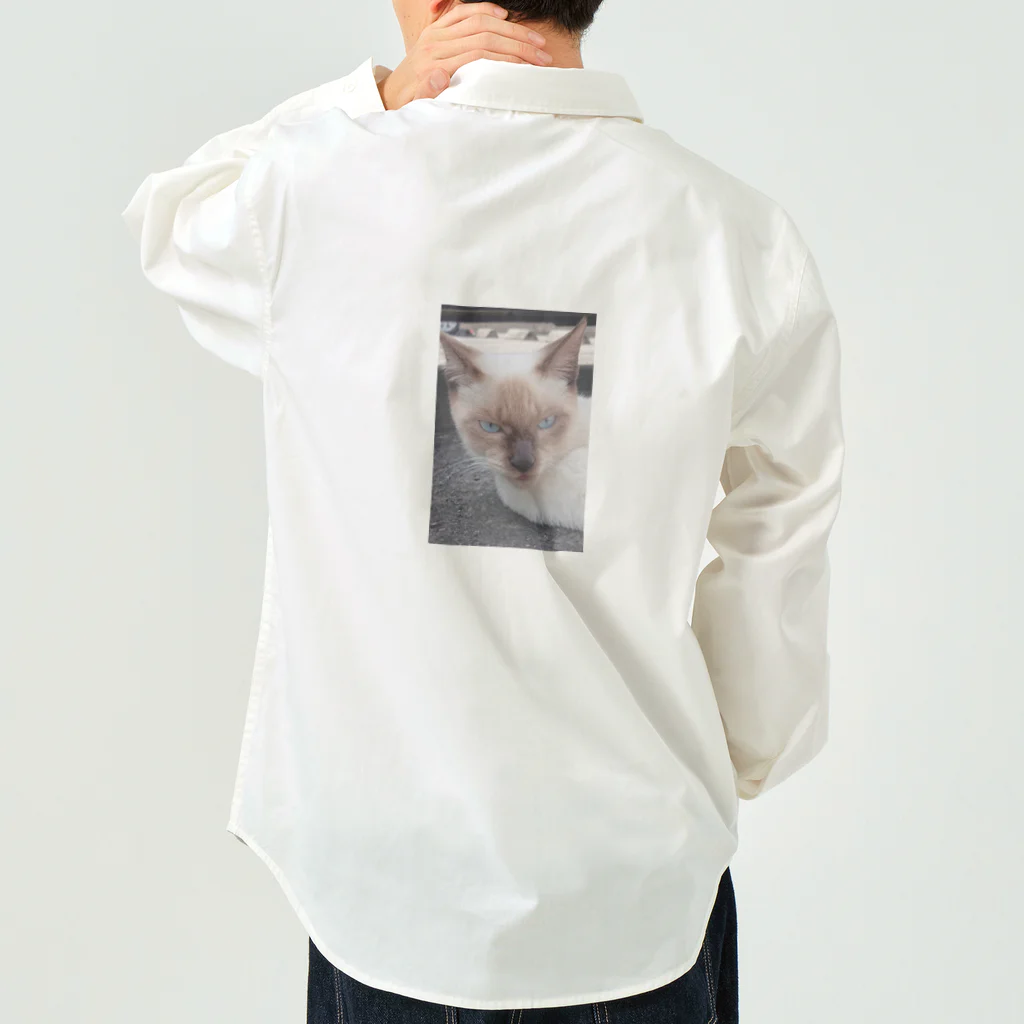 Makoto_Kawano Designの悪そうなのにカワイイ猫ちゃん Work Shirt