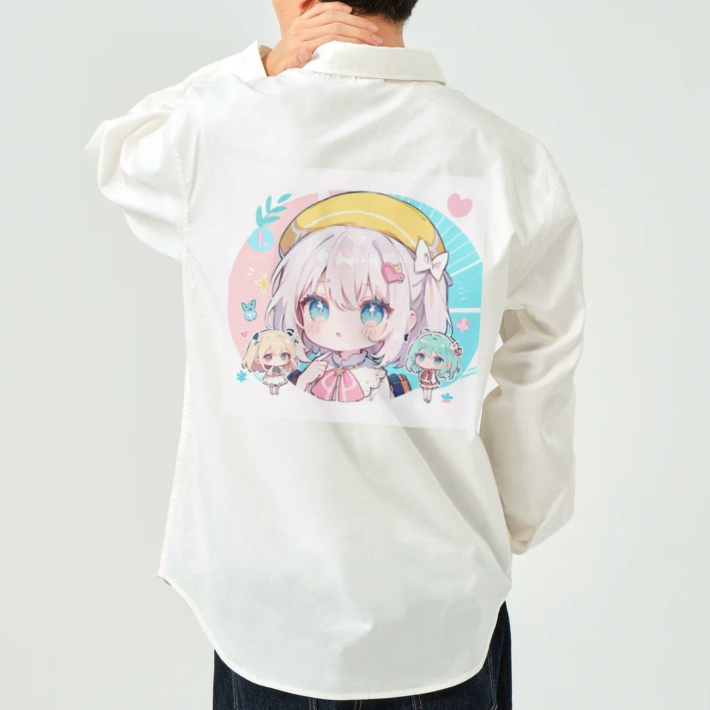 那須モバイル店の帽子を被る女の子 Work Shirt