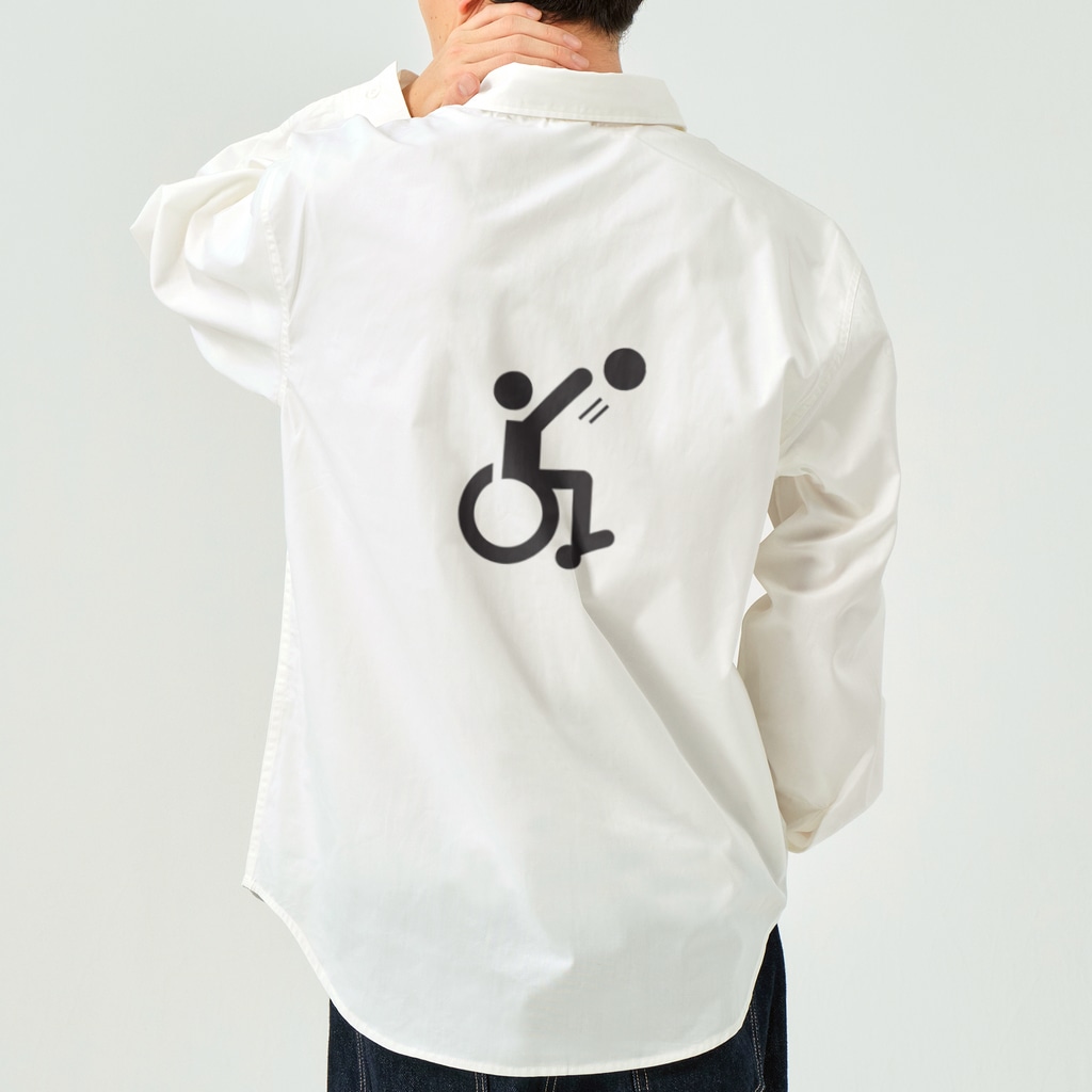 車椅子のマークの車椅子バスケ1 Work Shirt