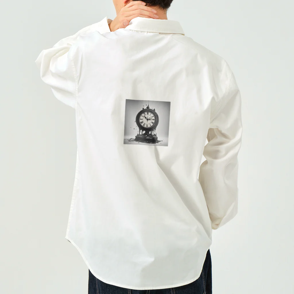 yumena_の溶ける時計 ワークシャツ