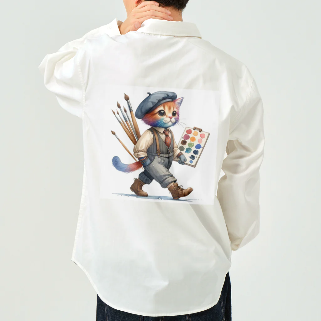 夢見る猫の箱庭のアズル Work Shirt