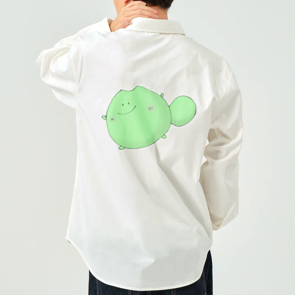 nekooteのにゃぴわらちゃん（グリーン） Work Shirt