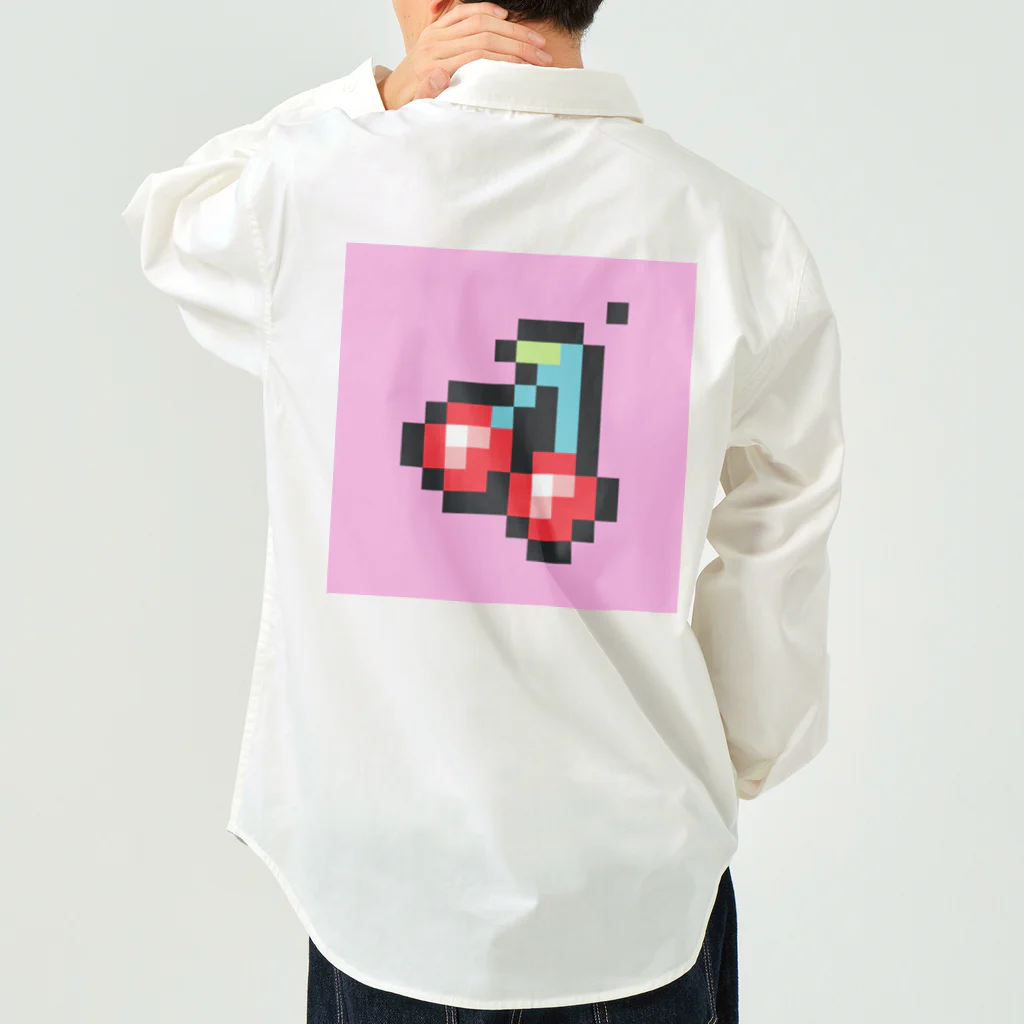 takuSHOP99のドット絵のサクランボ Work Shirt