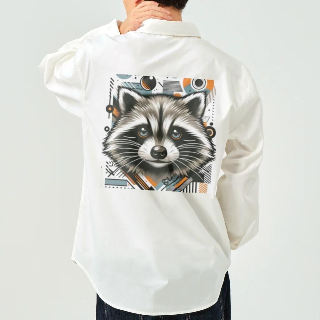 Friendly Faunaのたぬきアート ワークシャツ