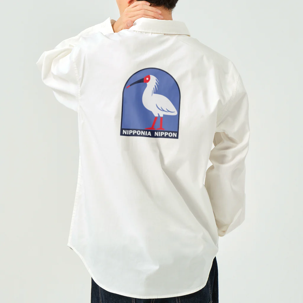 Upupiの【NIPPONIA NIPPON】トキのロゴ ワークシャツ