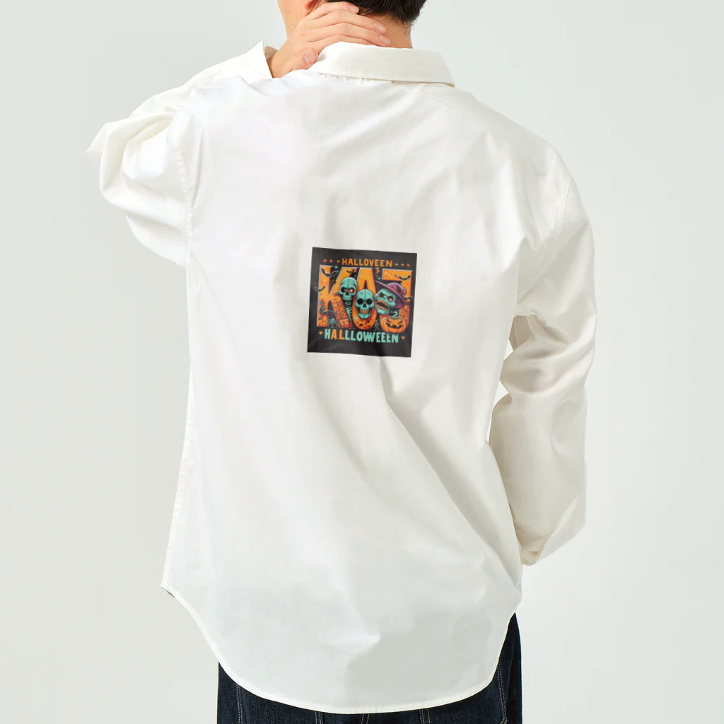 k.a.u.j.7のおしゃれでユニークなハロウィンの風景が広がります Work Shirt