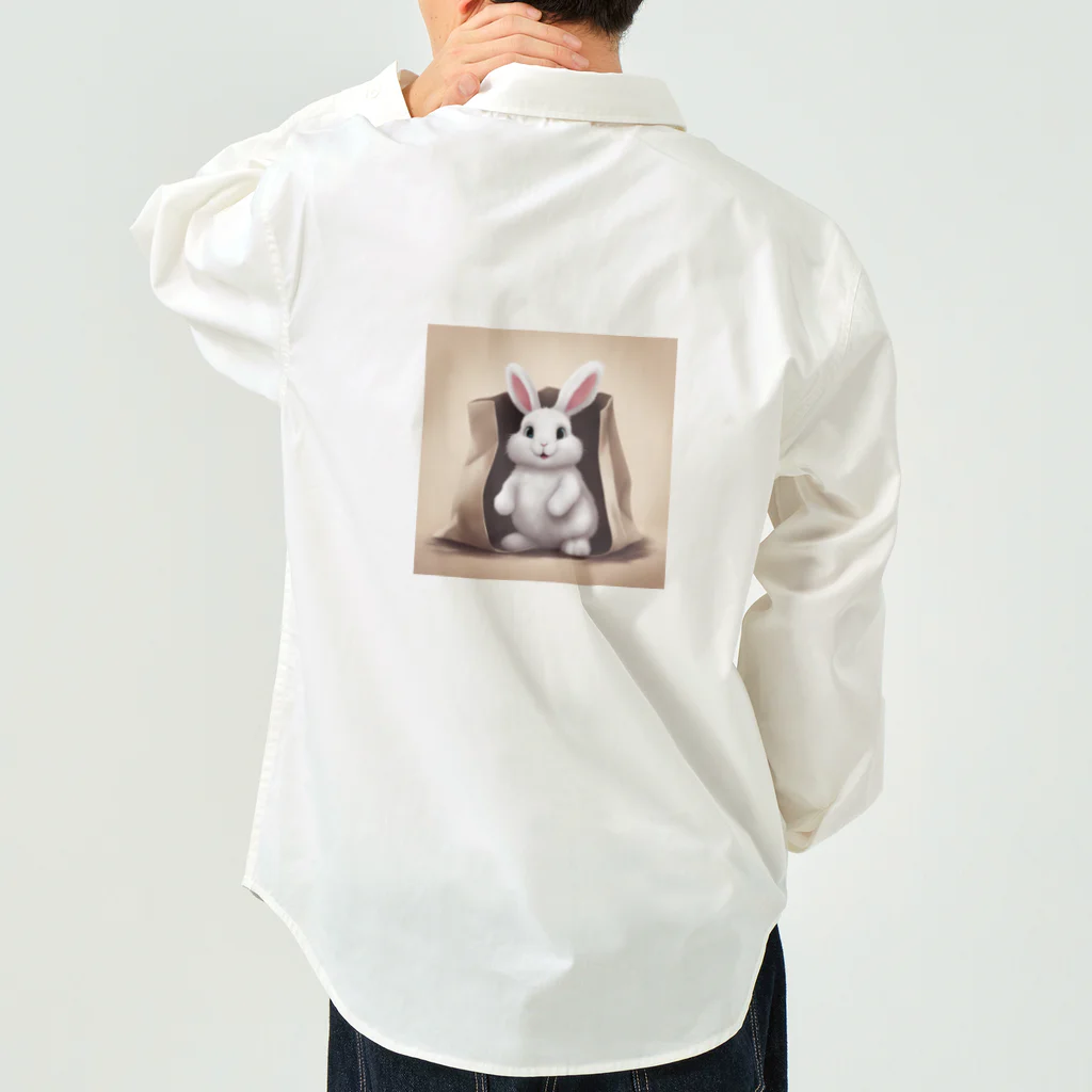 Mioキャンバスの夢工房　 の可愛らしさ100％の袋入りフサフサうさぎ！ Work Shirt